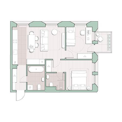 2-Комнатные квартиры