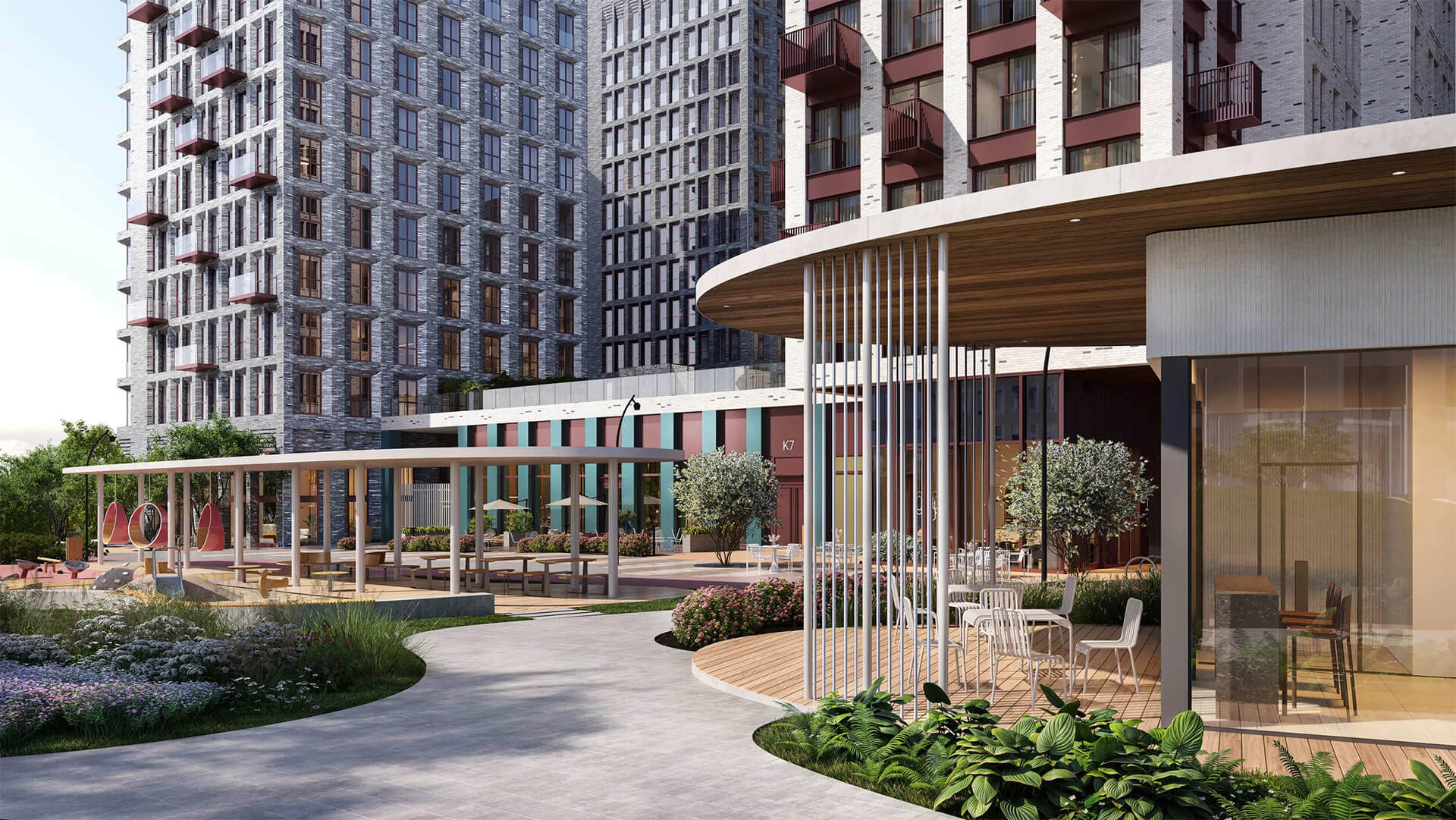 Благоустройство двора от застройщика